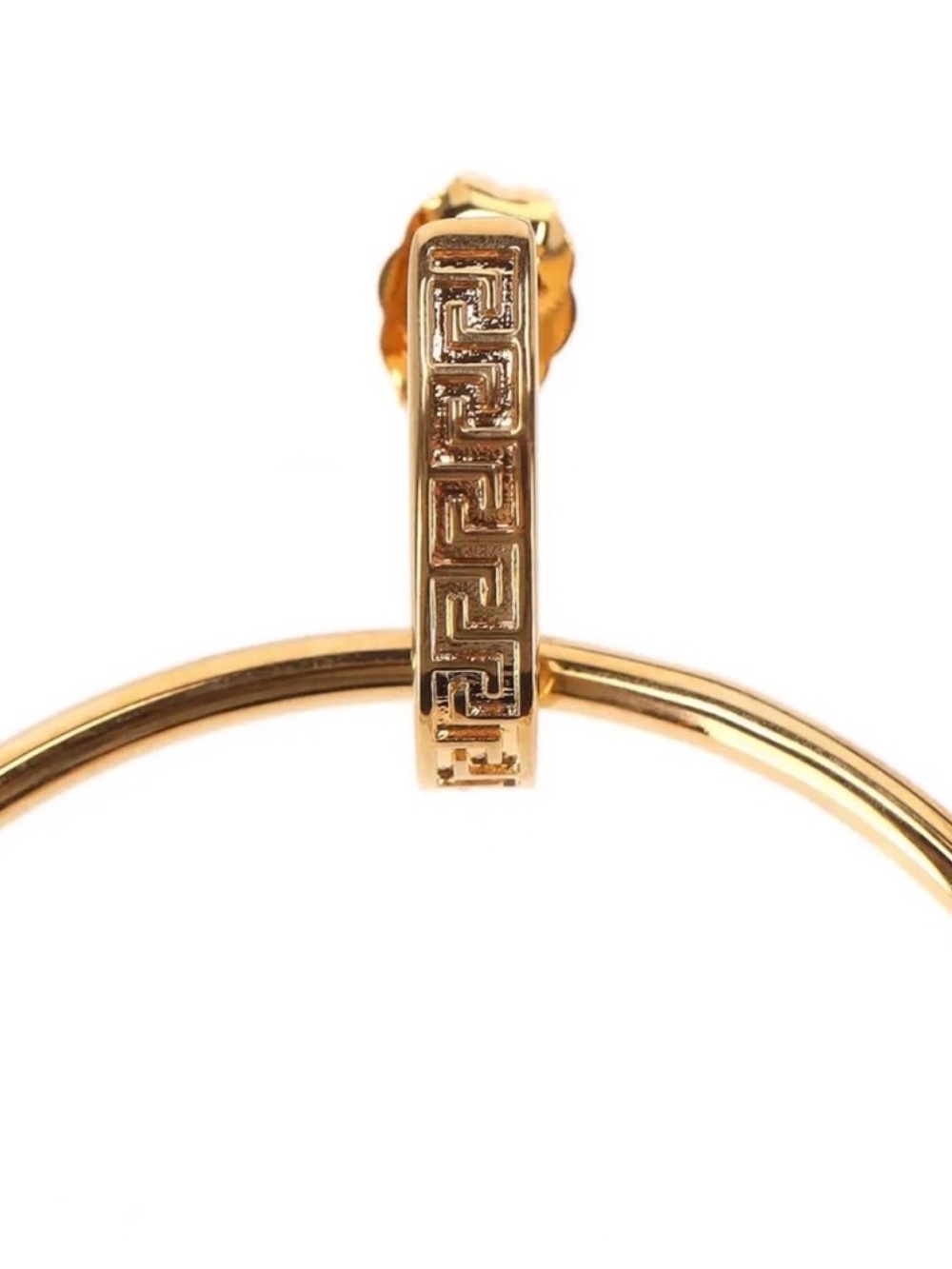 VERSACE Gold Hoop Earrings with Medusa pendant NEW IN BOX - Picture 10 of 11